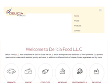 Tablet Screenshot of deliciafood.com